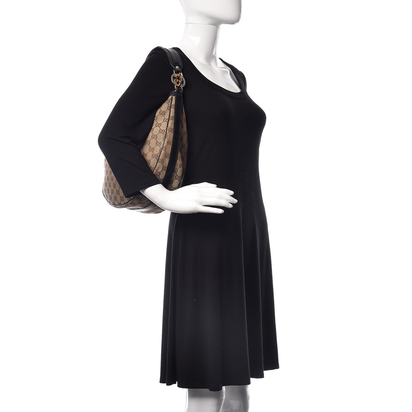 Monogram Large GG Twins Hobo Dark Brown