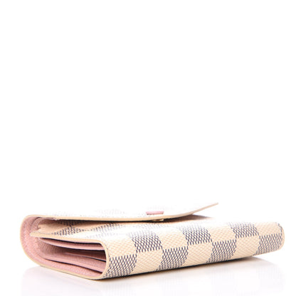 Louis Vuitton Damier Azur Victorine Wallet Rose Ballerine 4 of 9