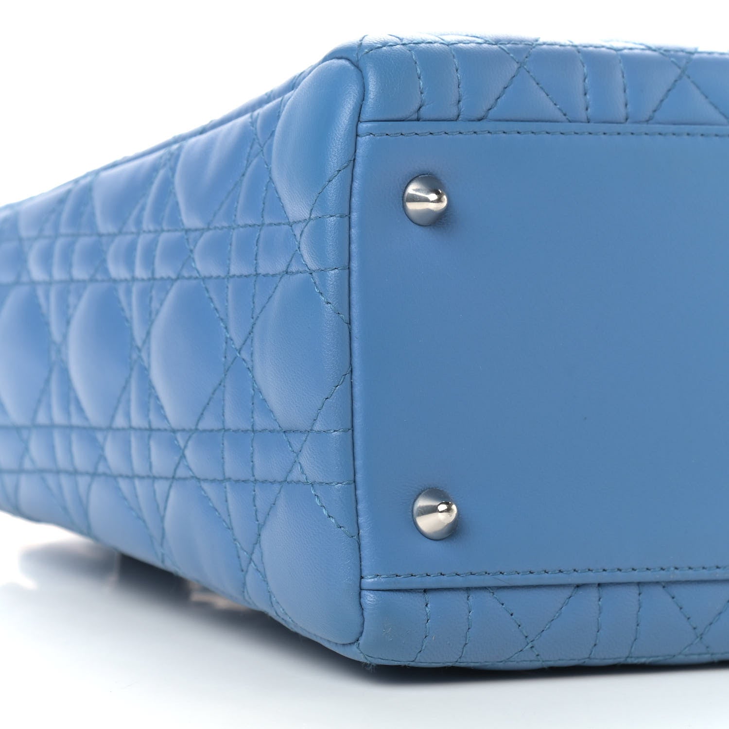 Christian Dior Lambskin Cannage Medium Lady Dior Blue Pastel 8 of 9