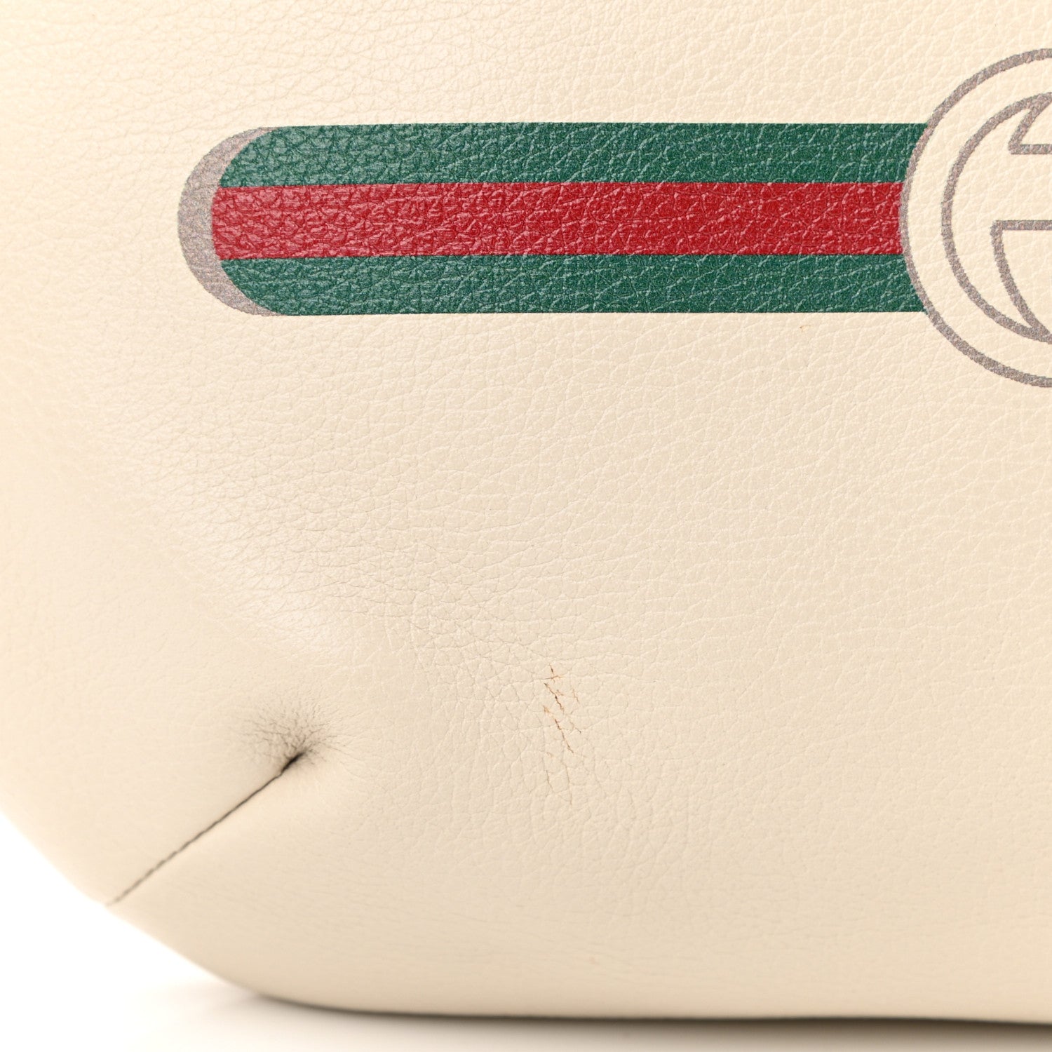 Gucci Grained Calfskin Logo Belt Bag White 11 of 11