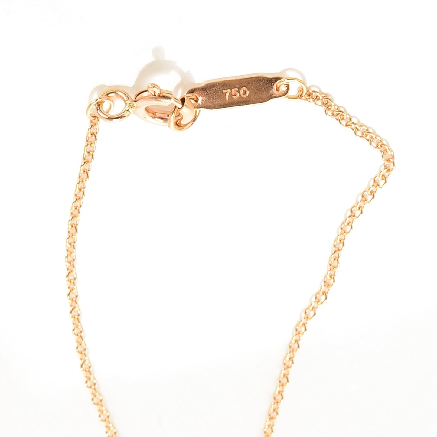 18K Rose Gold Mini Heart Key Pendant Necklace