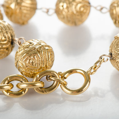 Chanel CC Bead Bracelet Gold 4 of 6