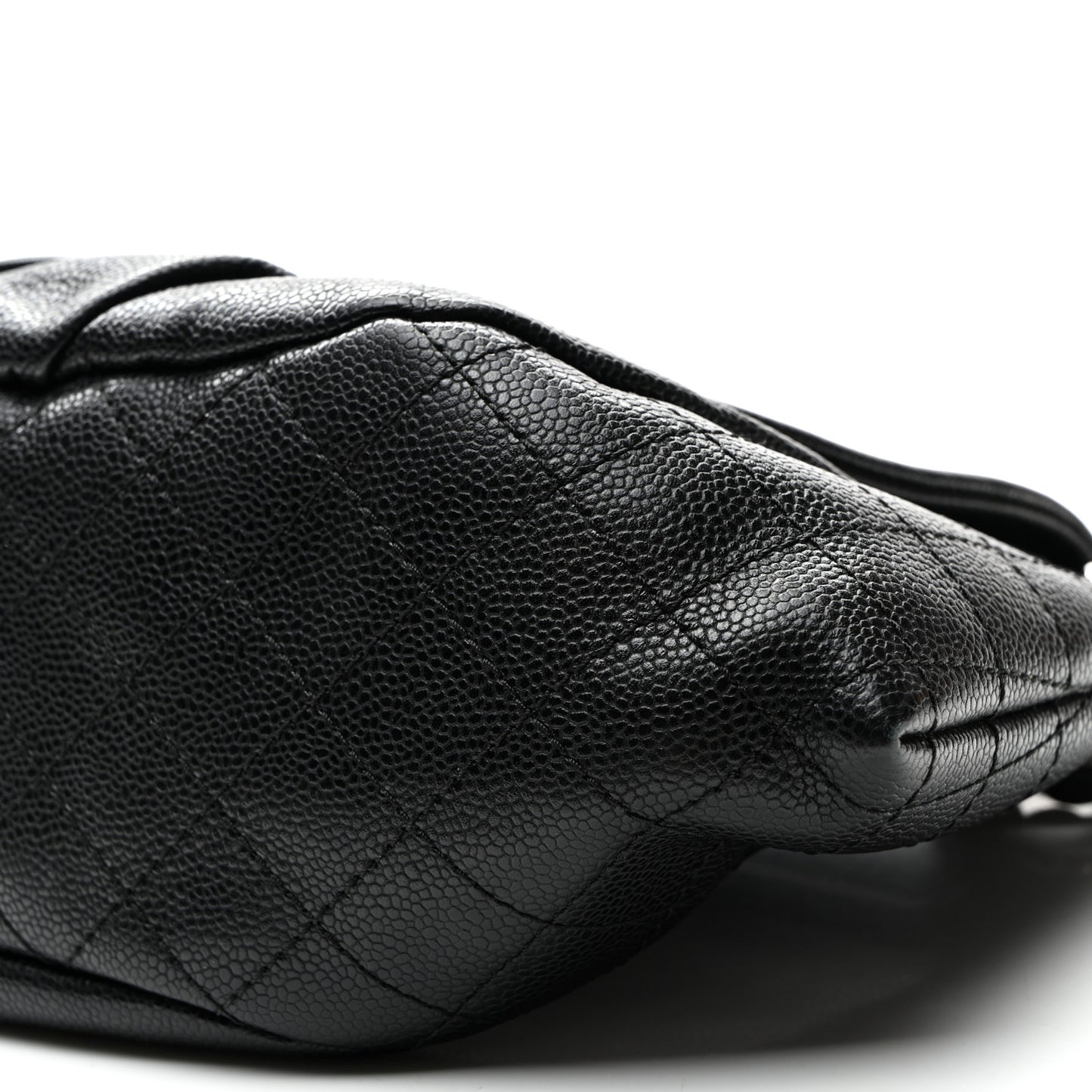 Caviar Half Moon Large Flap Black