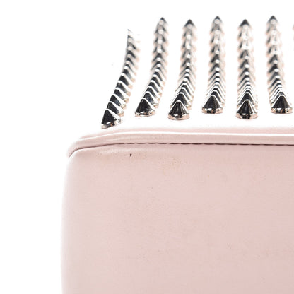 Christian Louboutin Calfskin Small Triloubi Paris Spikes Chain Bag Ballerina Silver 7 of 8
