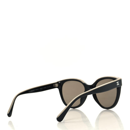 Chanel Acetate CC Butterfly Sunglasses 5414-A Black Beige 4 of 8