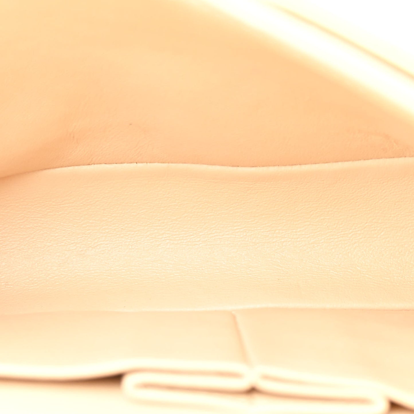 Lambskin Quilted Medium Double Flap Beige