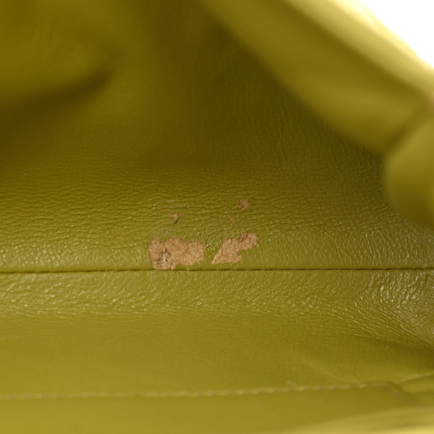 Lambskin Quilted Flap Clutch Light Green