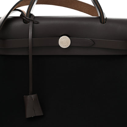 Hermes Toile Vache Hunter Herbag Zip 31 PM Ebene Black 8 of 11