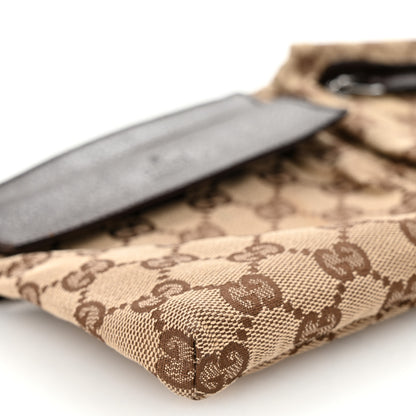 Gucci GG Monogram Double Pocket Belt Bag Dark Brown 9 of 10