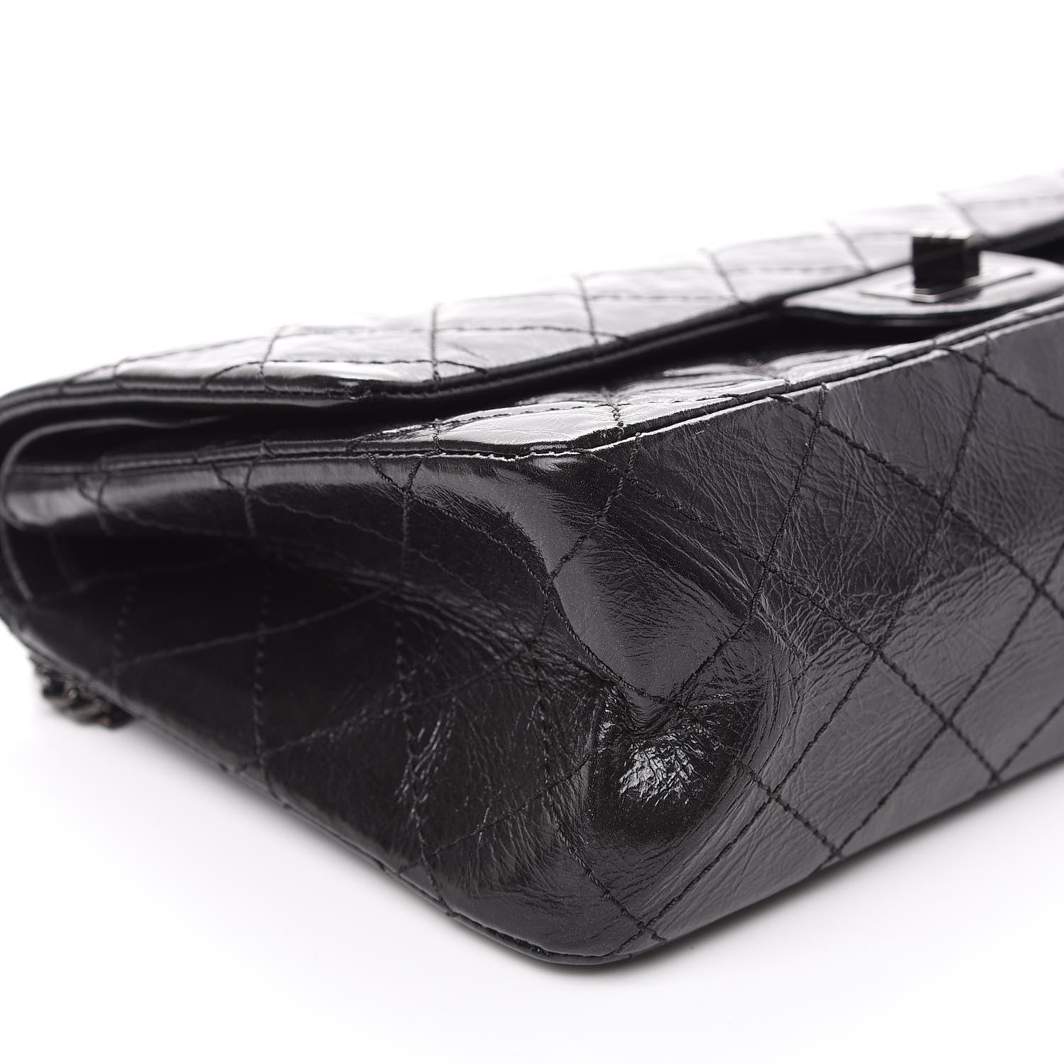 Chanel Glazed Calfskin Quilted 2.55 Reissue 226 Flap So Black 5 of 9