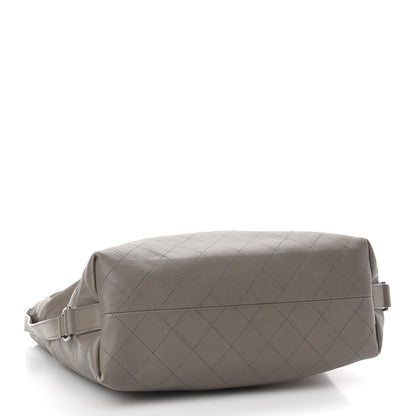 Chanel Calfskin Stitched Large Hobo Grey 5 of 10