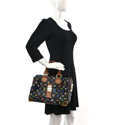 Louis Vuitton Monogram Multicolor Speedy 30 Black 2 of 10