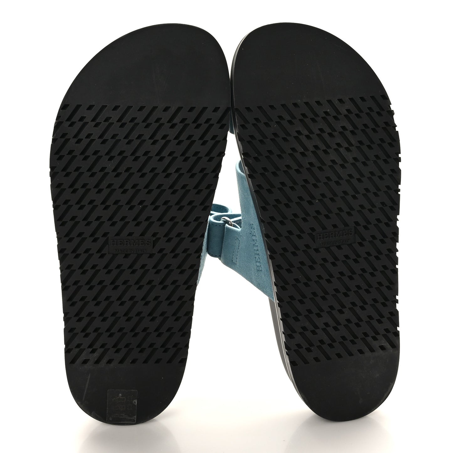 Suede Goatskin Womens Chypre Sandals 38 Bleu Mineral