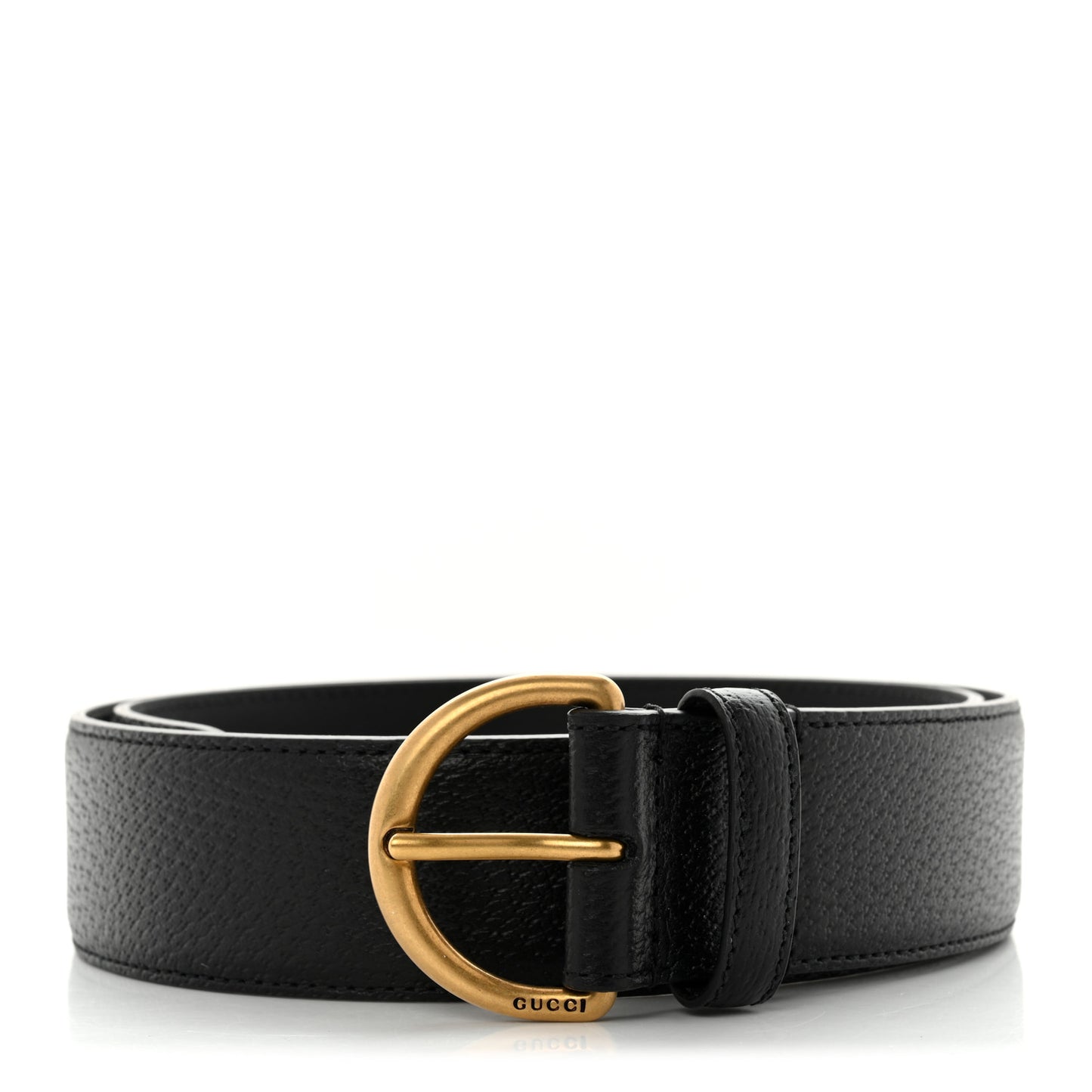 Textured Dollar Calfskin 40mm Belt 85 34 Black
