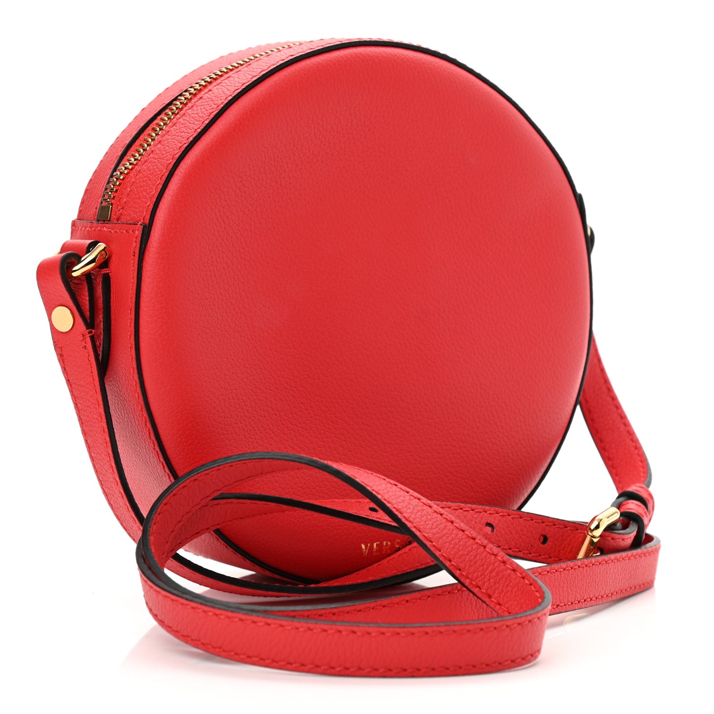 Calfskin La Medusa Round Camera Bag Red