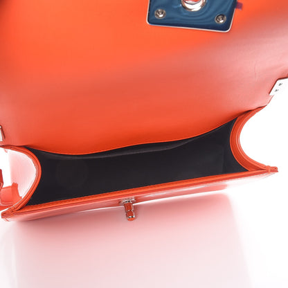 Chanel Patent Calfskin Medium Plexiglass Boy Flap Orange 5 of 7