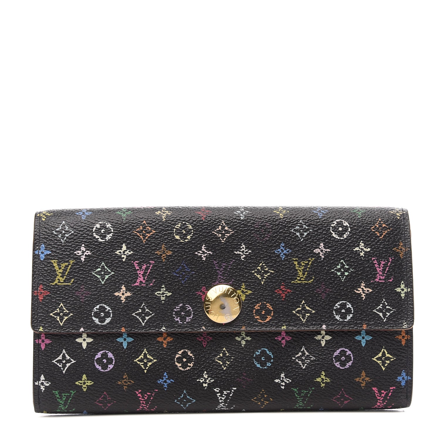 Louis Vuitton Monogram Multicolor Sarah Wallet Black Grenade 1 of 8