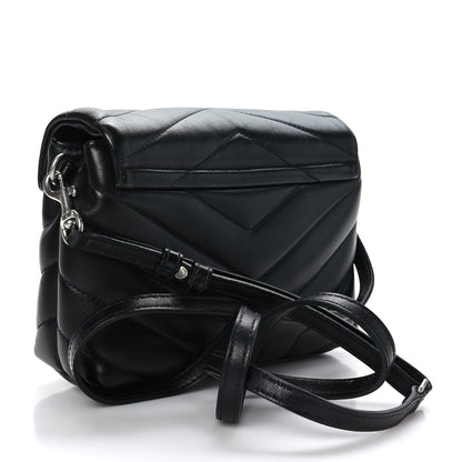 Saint Laurent Calfskin Y Quilted Monogram Toy Loulou Crossbody Bag Black 3 of 9