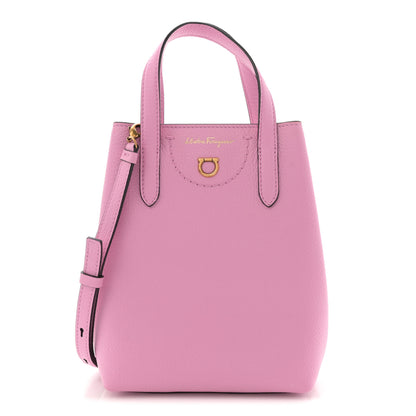 Salvatore Ferragamo Tumbled Calfskin Gancini Mini Bag Pink 1 of 10