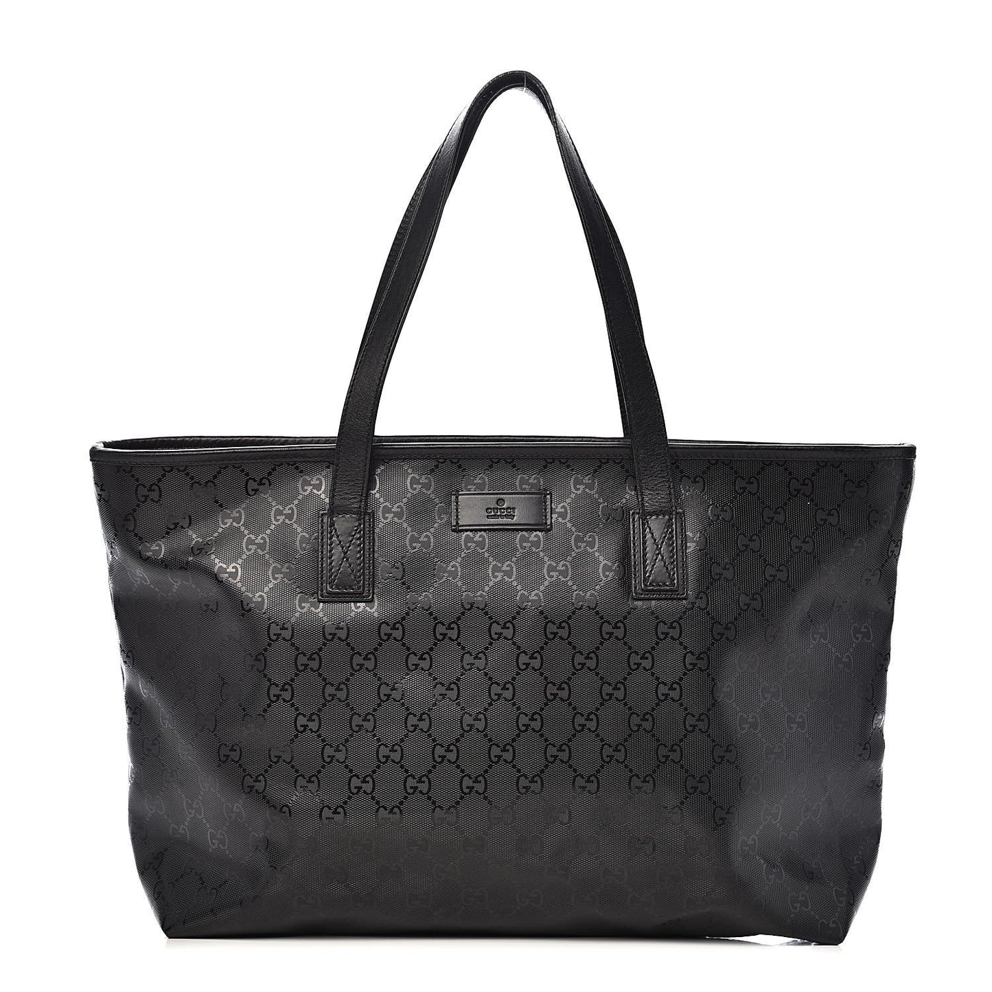 Imprime Monogram Medium Zippered Shopping Tote Black
