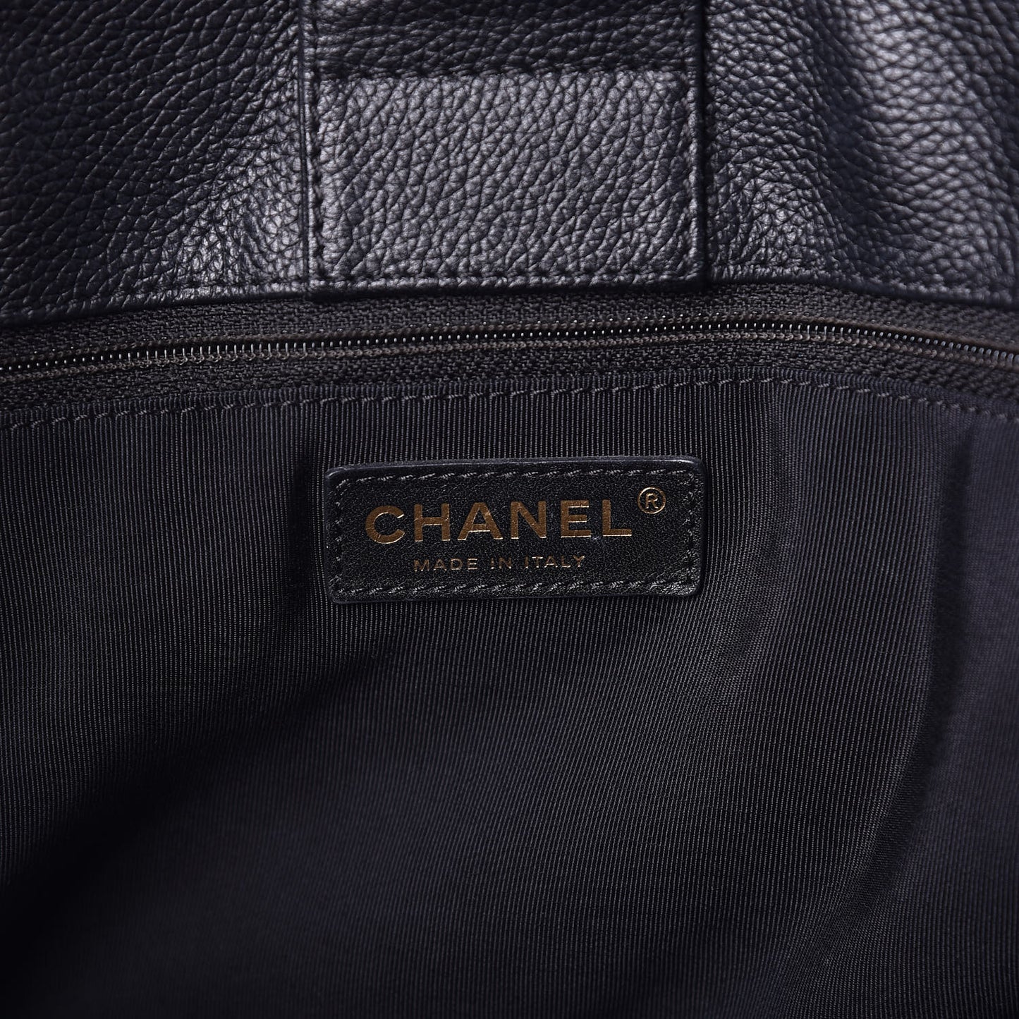 Calfskin Cerf Shopper Tote Black