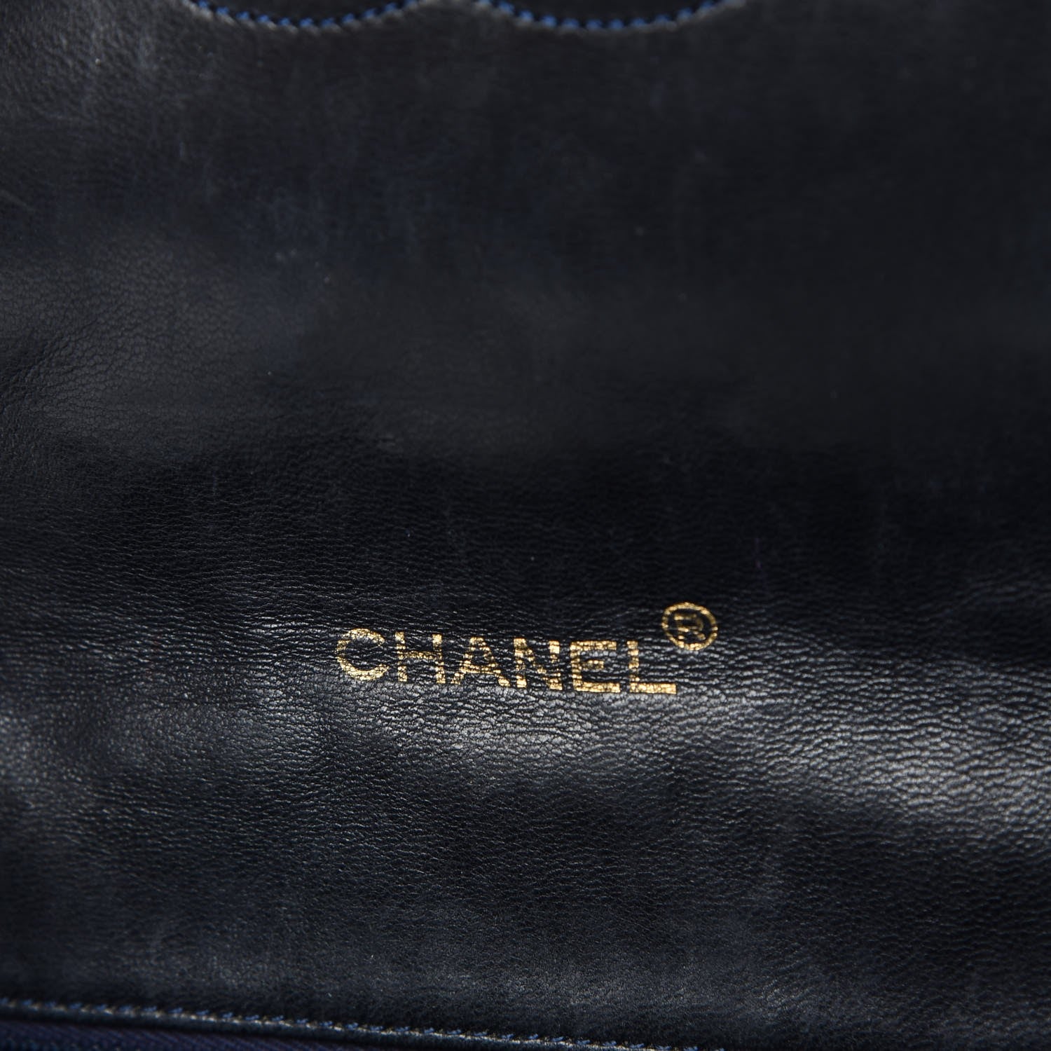 Chanel Lambskin Quilted Small Single Flap Navy Blue 6 of 14