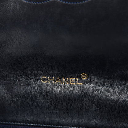 Chanel Lambskin Quilted Small Single Flap Navy Blue 6 of 14