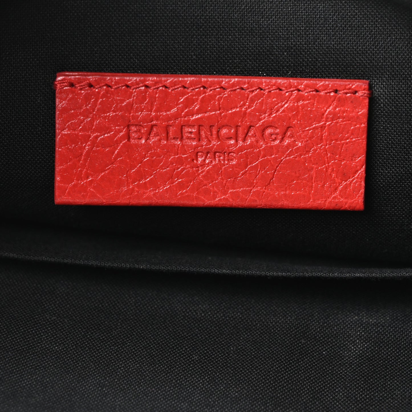 Agneau Arena Classic Gold Hardware Small Pouch Rouge Groseille