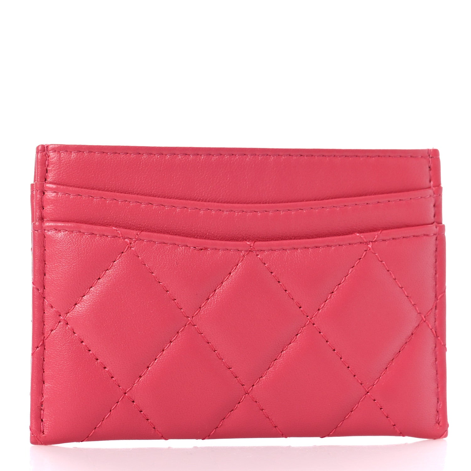 Chanel Lambskin Quilted Card Holder Pink 3 of 10