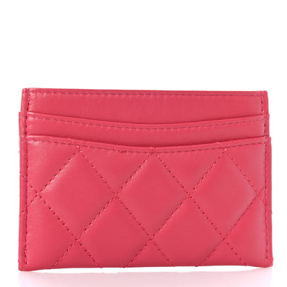 Chanel Lambskin Quilted Card Holder Pink 3 of 10