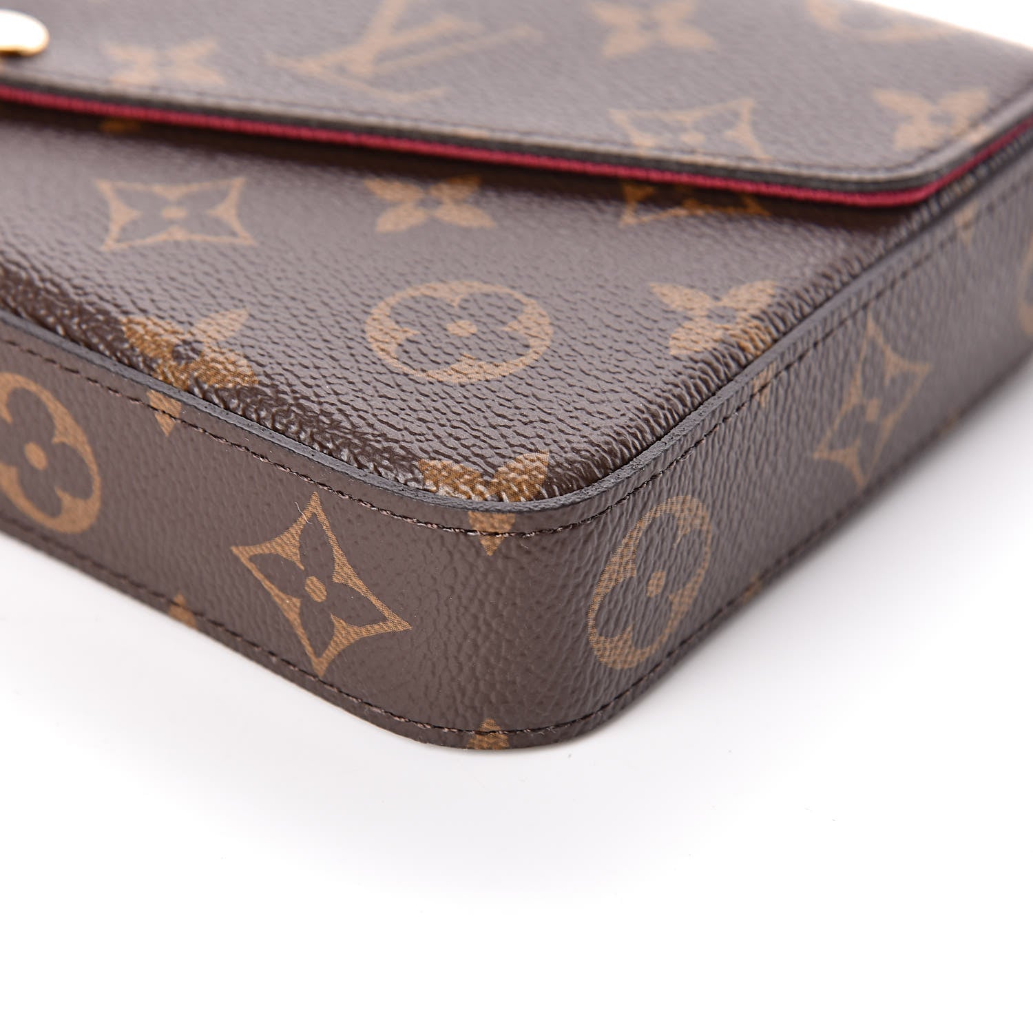 Louis Vuitton Monogram Pochette Felicie Chain Wallet Fuchsia 6 of 11