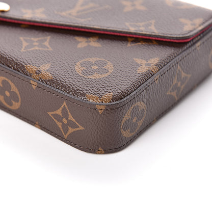 Louis Vuitton Monogram Pochette Felicie Chain Wallet Fuchsia 6 of 11