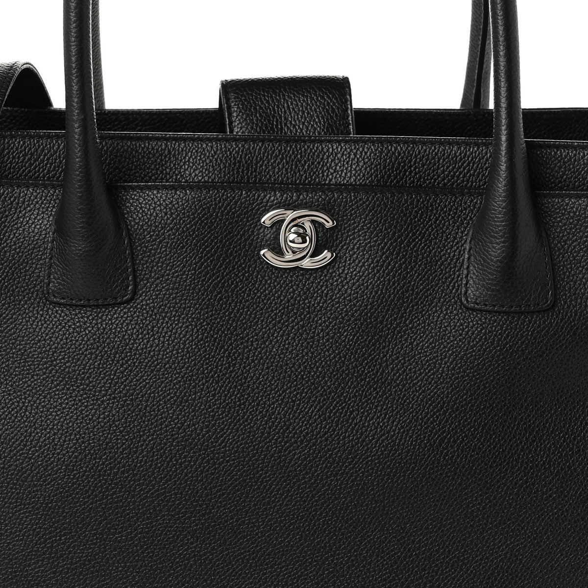 Chanel Calfskin Cerf Executive Shopper Tote Black 8 of 10