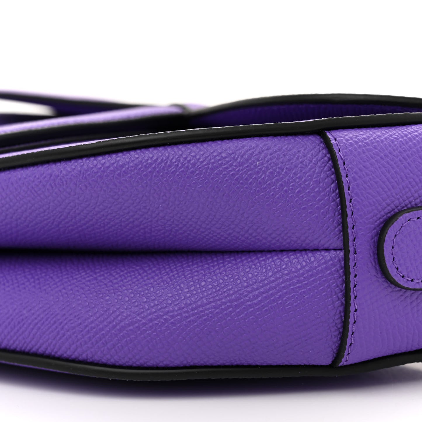 Grained Calfskin Saddle Bag Purple