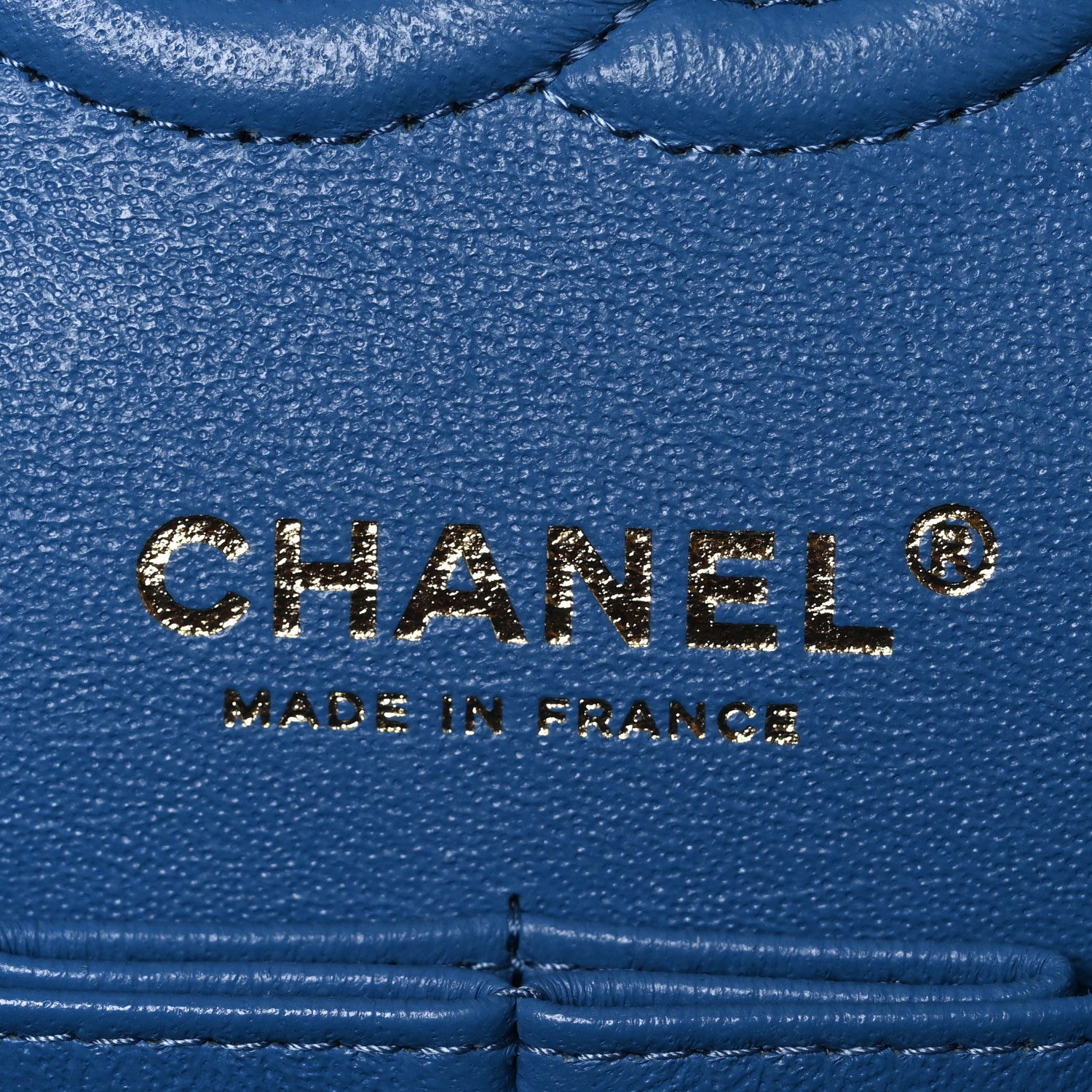 Chanel Caviar Quilted Medium Double Flap Blue 5 of 9