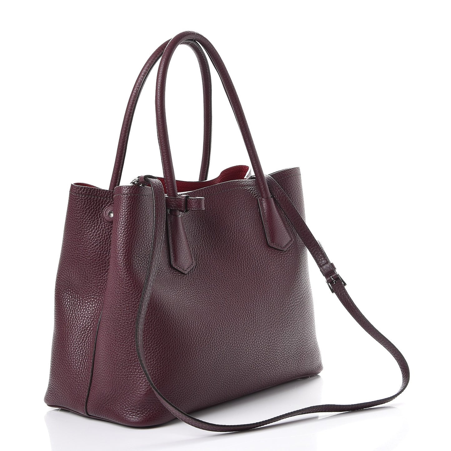 Vitello Daino Medium Double Bag Granato Scarlatto