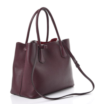 Prada Vitello Daino Medium Double Bag Granato Scarlatto 3 of 9