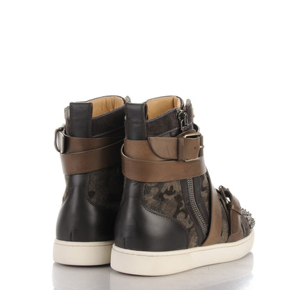 Christian Louboutin Flannel Snap Shoot Spikes Flat Mens Sneakers 43.5 4 of 8