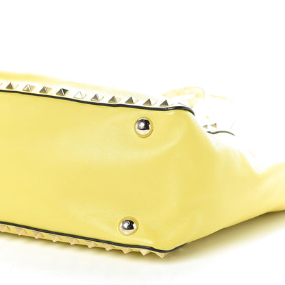 Valentino Garavani Vitello Small Rockstud Tote Water Yellow 9 of 9