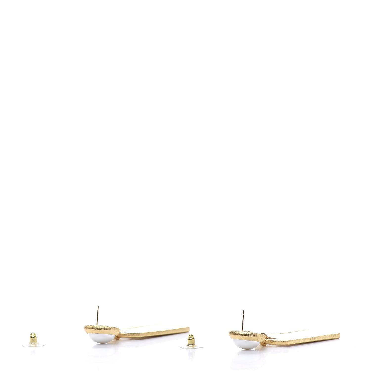 Chanel Pearl CC Tags Drop Earrings Gold 4 of 5