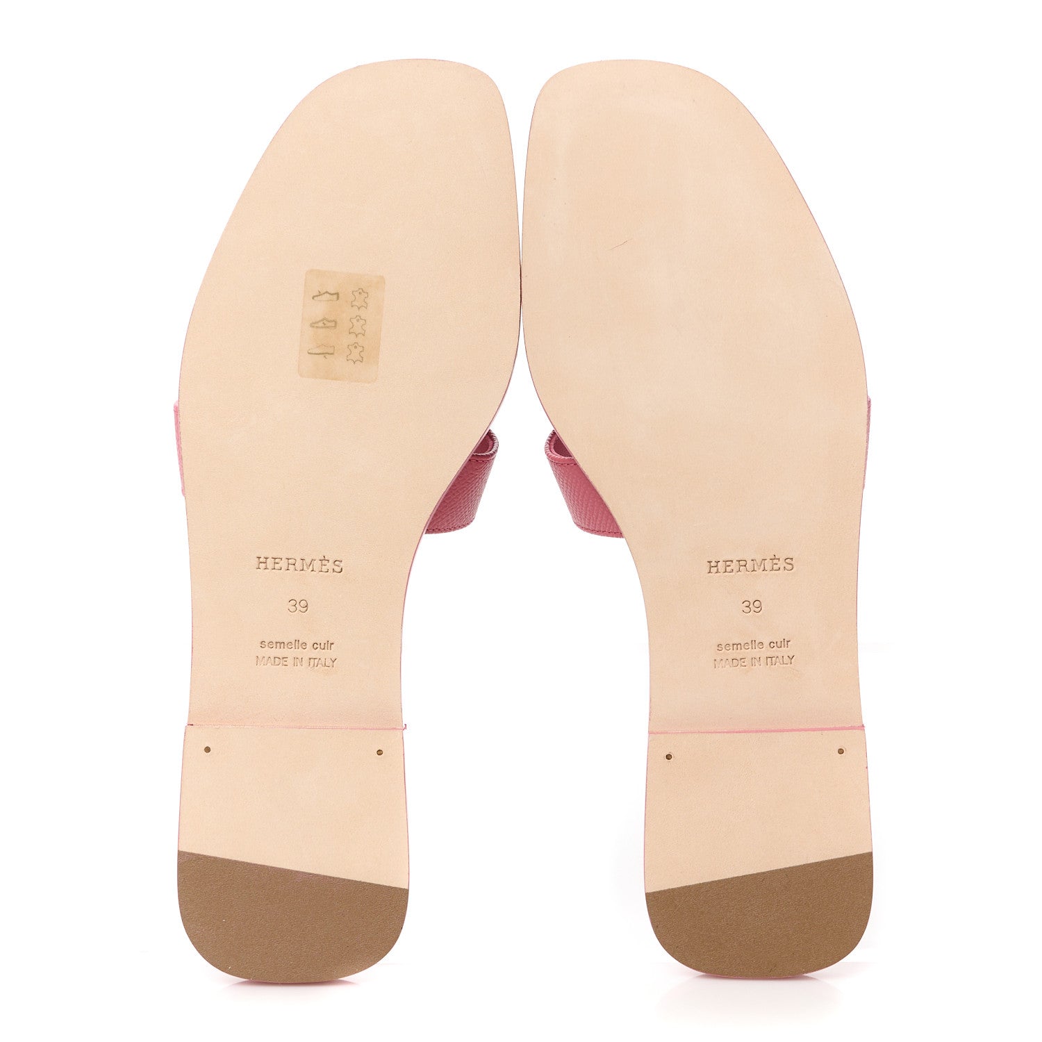 Hermes Epsom Oran Sandals 39 Rose De Venise 5 of 8
