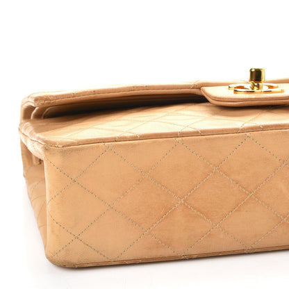 Chanel Lambskin Quilted Medium Double Flap Beige 19 of 20