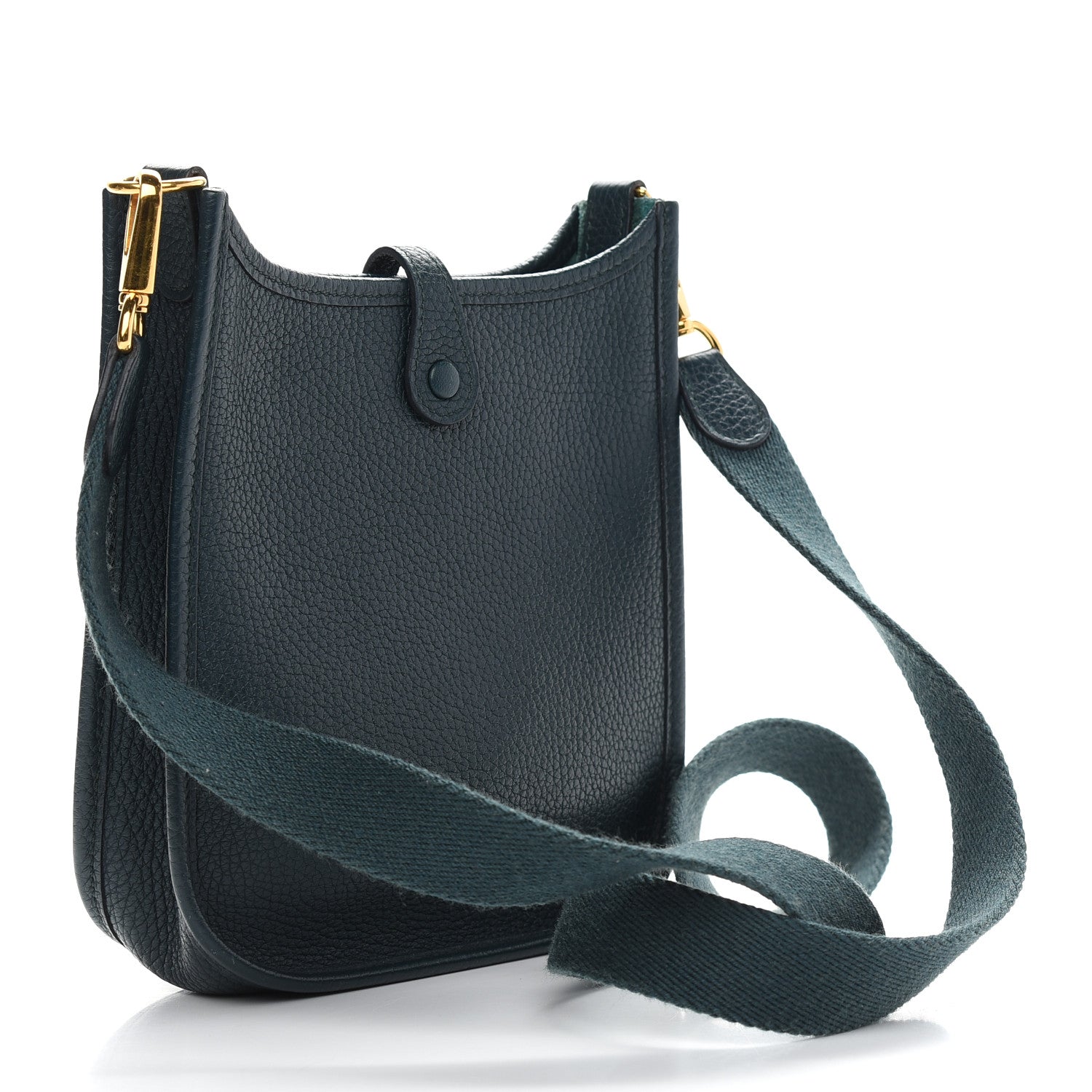 Hermes Taurillon Clemence Amazone Evelyne TPM Vert Cypress 3 of 9