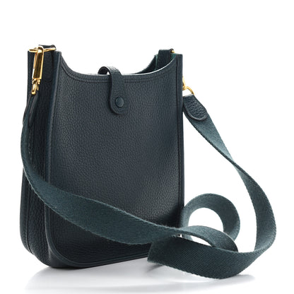 Hermes Taurillon Clemence Amazone Evelyne TPM Vert Cypress 3 of 9