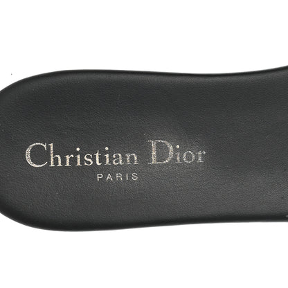 Christian Dior Canvas Embroidered Dway Mules Slide Sandals 40 Black 8 of 10