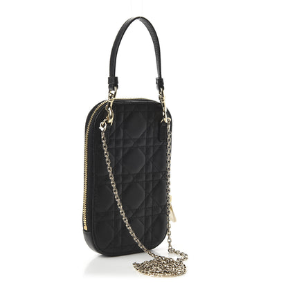 Christian Dior Lambskin Cannage Lady Dior Phone Holder Black 3 of 10