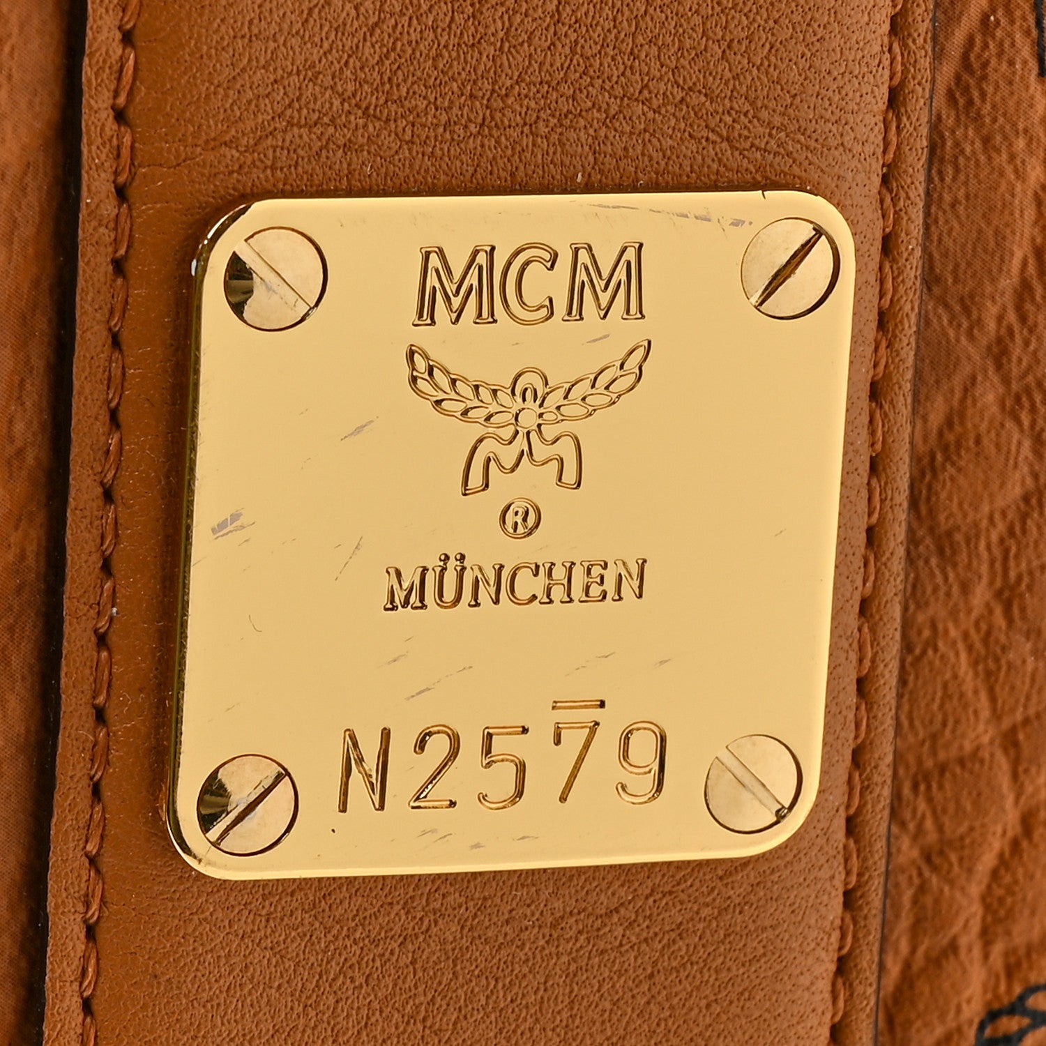 MCM Visetos Large Liz Reversible Shopper Tote Cognac 12 of 19