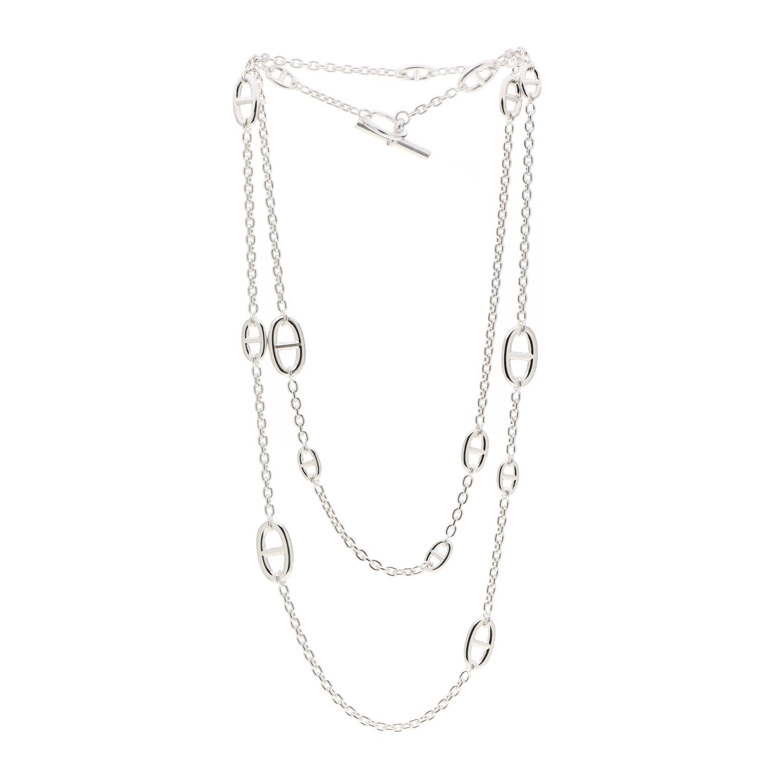 Hermes Sterling Silver Farandole Necklace 120 3 of 6