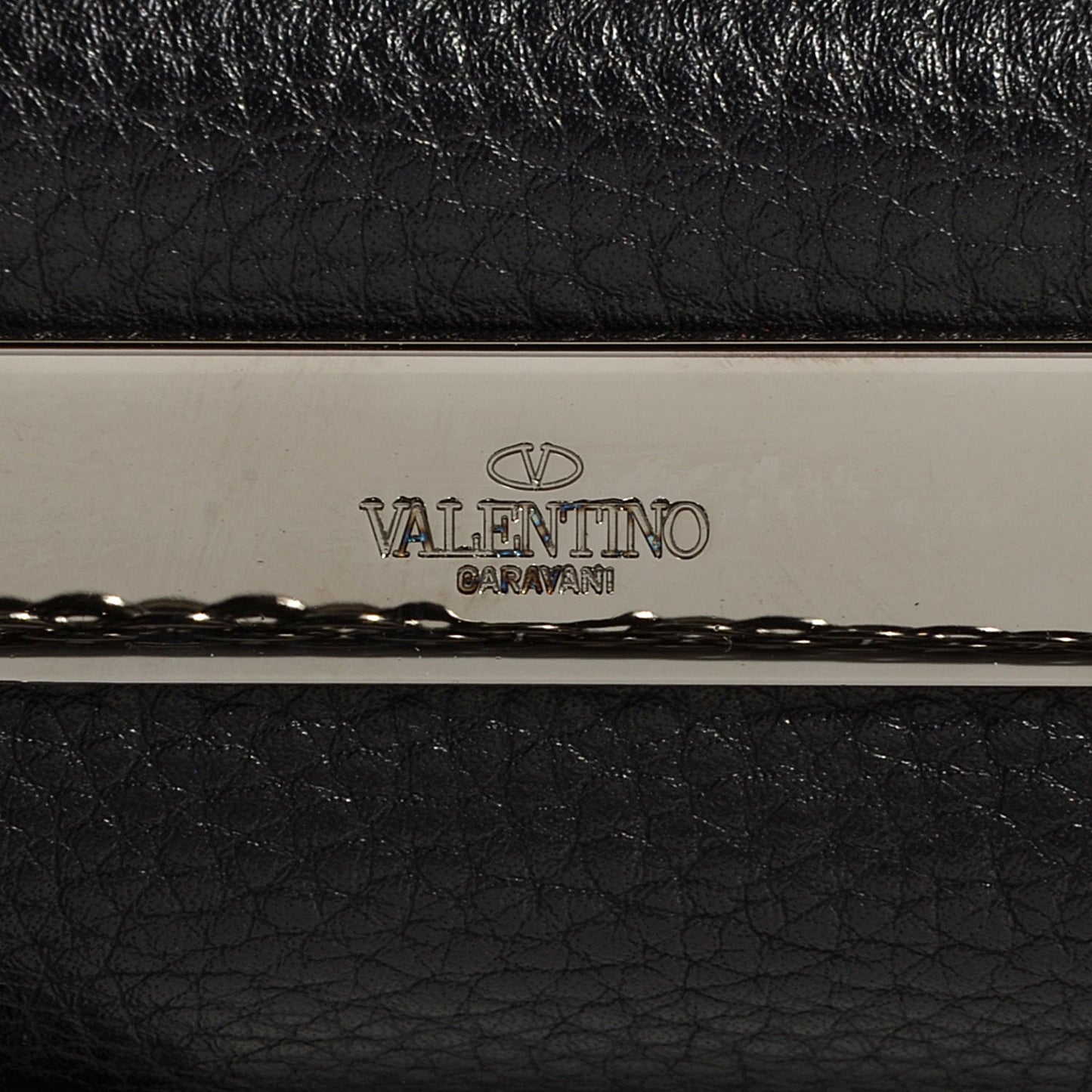 Pebbled Calfskin Crystal Encrusted Studs Va Va Voom Shoulder Bag Black