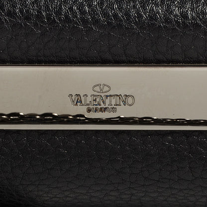 Valentino Garavani Pebbled Calfskin Crystal Encrusted Studs Va Va Voom Shoulder Bag Black 9 of 9